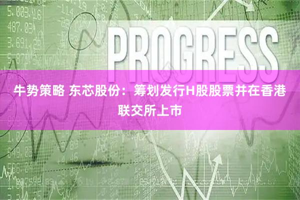 牛势策略 东芯股份：筹划发行H股股票并在香港联交所上市